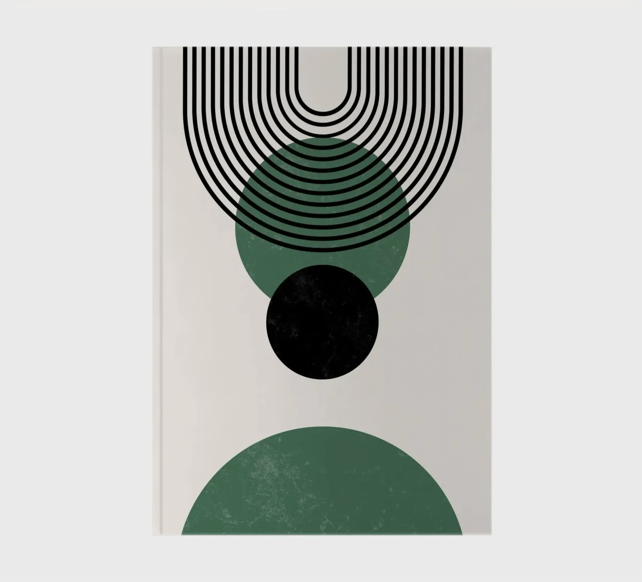Boho circles & lines - modern & minimalist notebook by Whole©