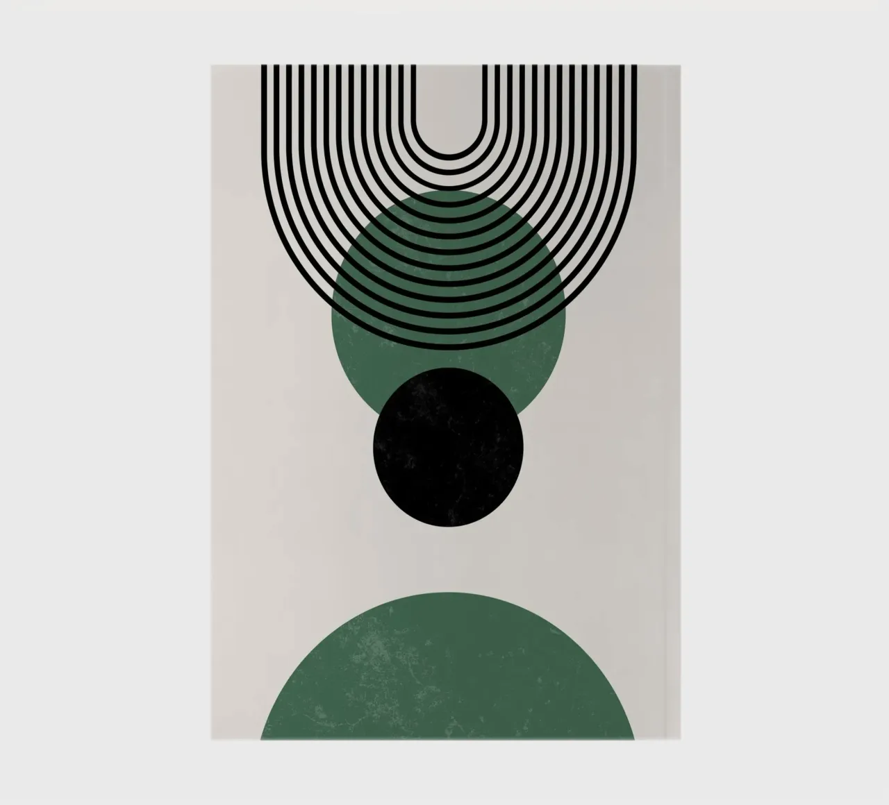 Boho circles & lines - modern & minimalist notebook by Whole©