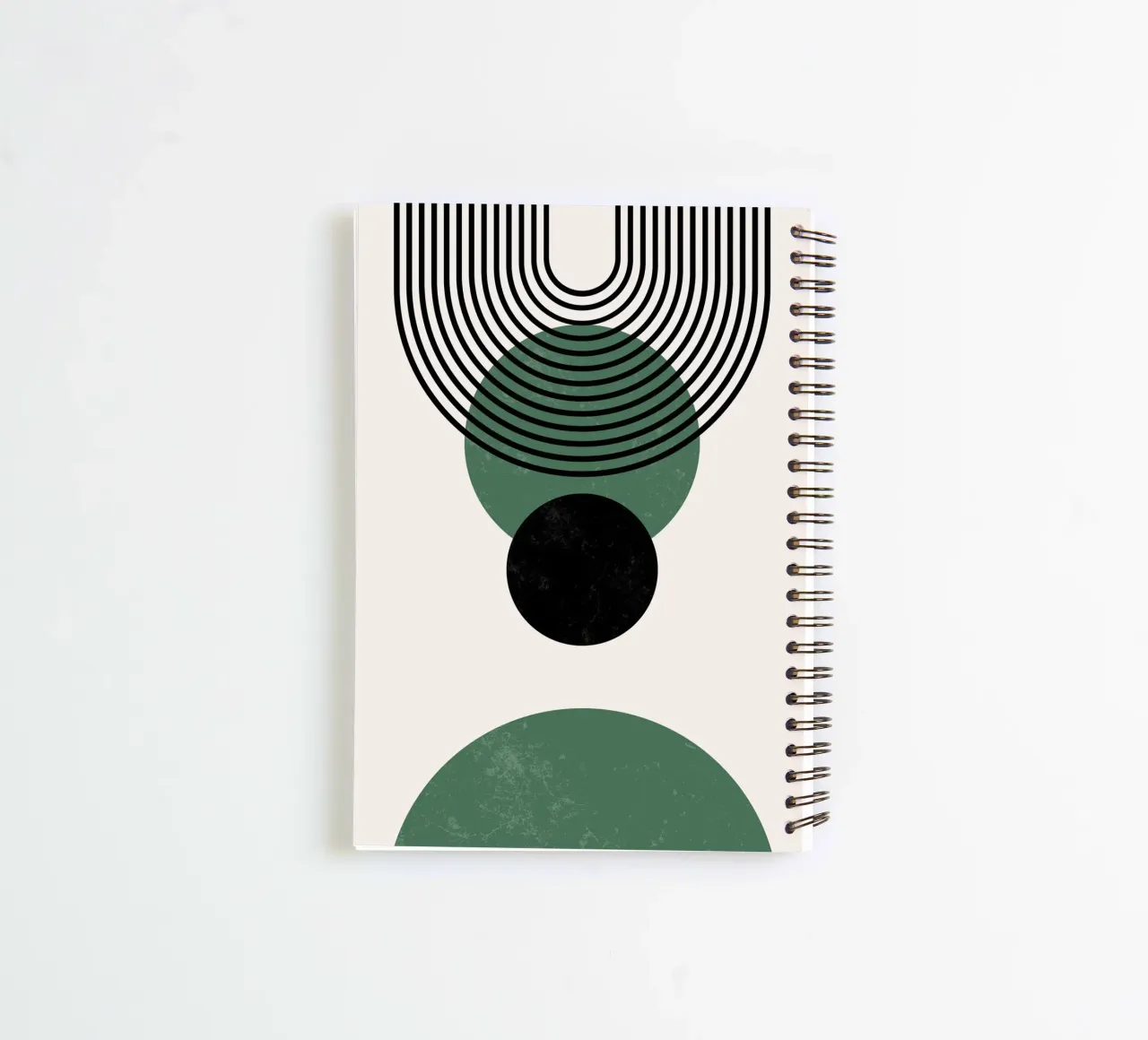 Boho circles & lines - modern & minimalist spiral notebook by Whole©
