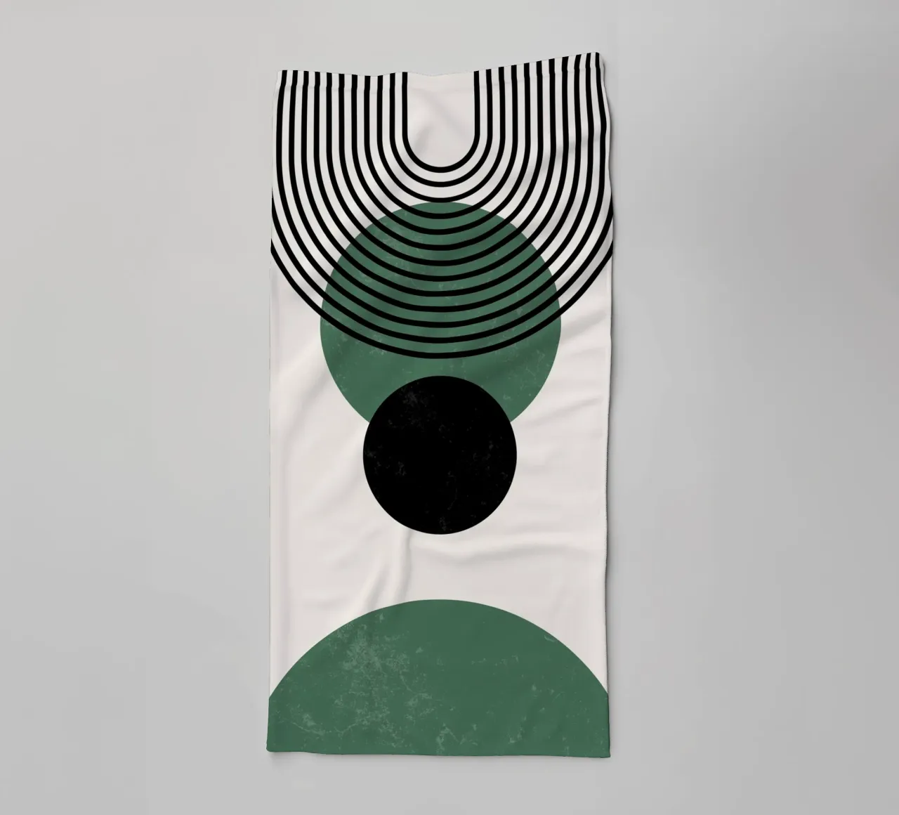 Boho circles & lines - modern & minimalist towel by Whole©