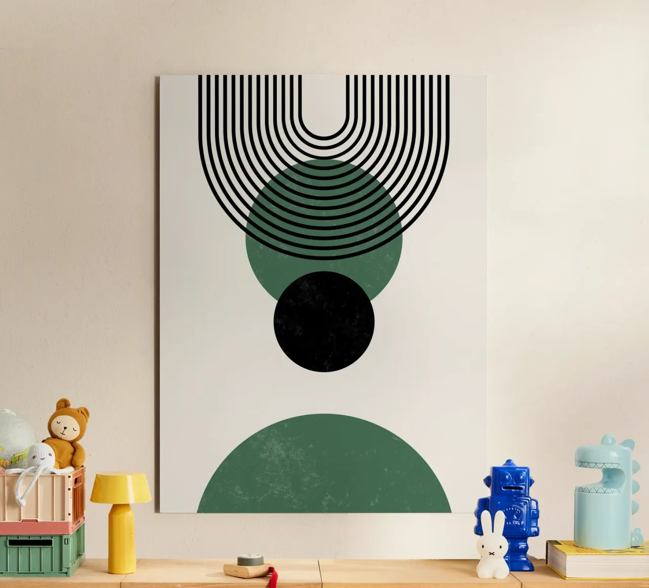 Cerchi e linee Boho - moderno e minimalista alluminio dibond da Whole©