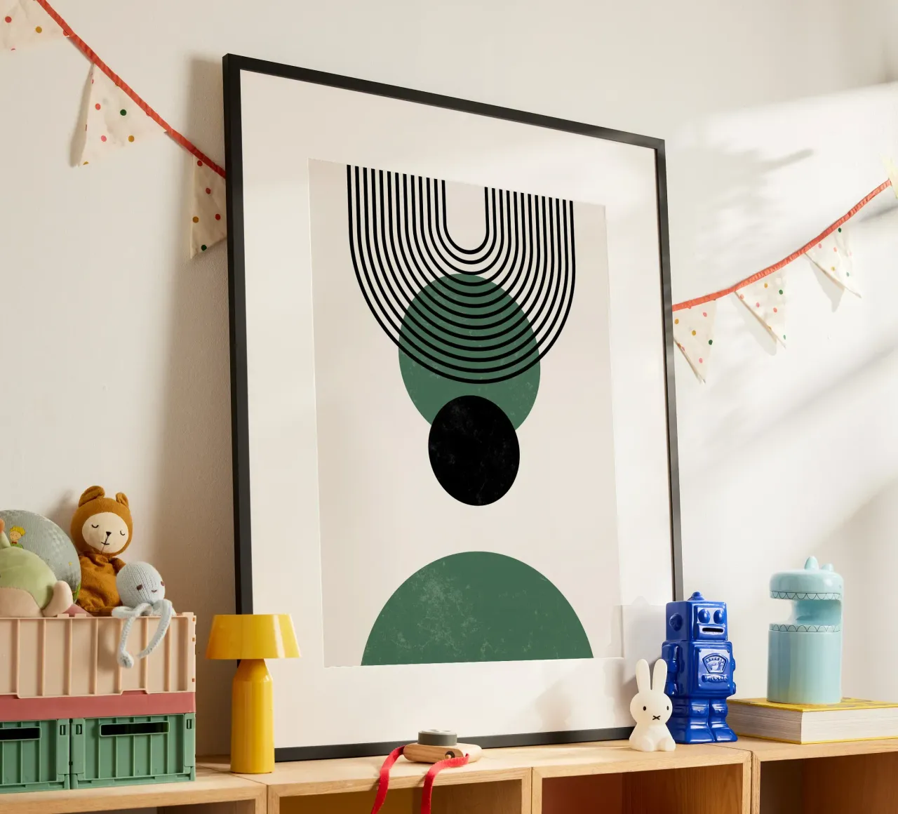 Cerchi e linee Boho - moderno e minimalista carta hahnemühle da Whole©
