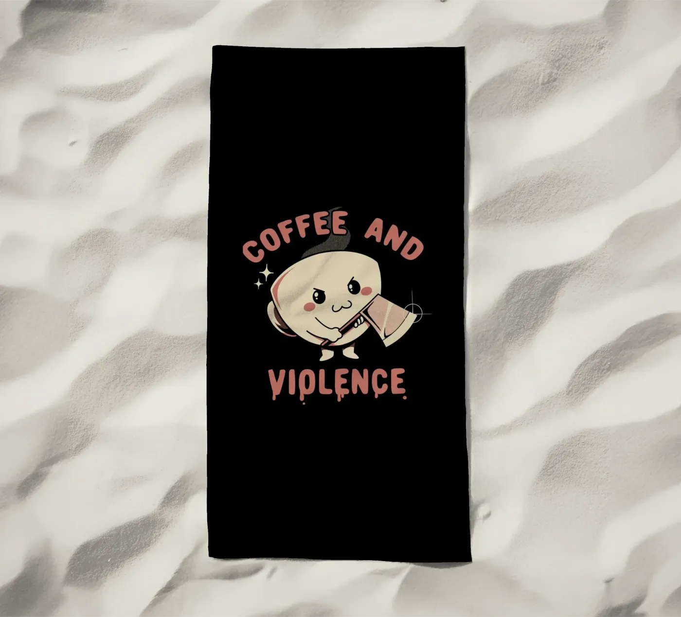 Coffee And Violence strandhanddoek van Tobe Fonseca