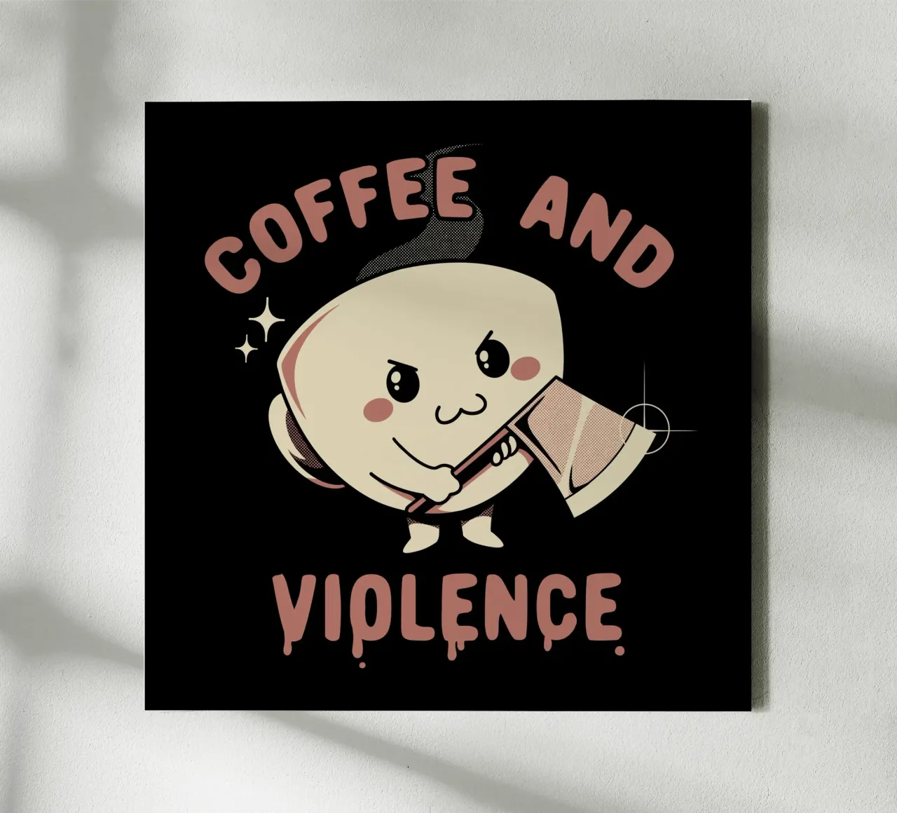 Caffè e violenza tela con Cornice a cassetta da Tobe Fonseca