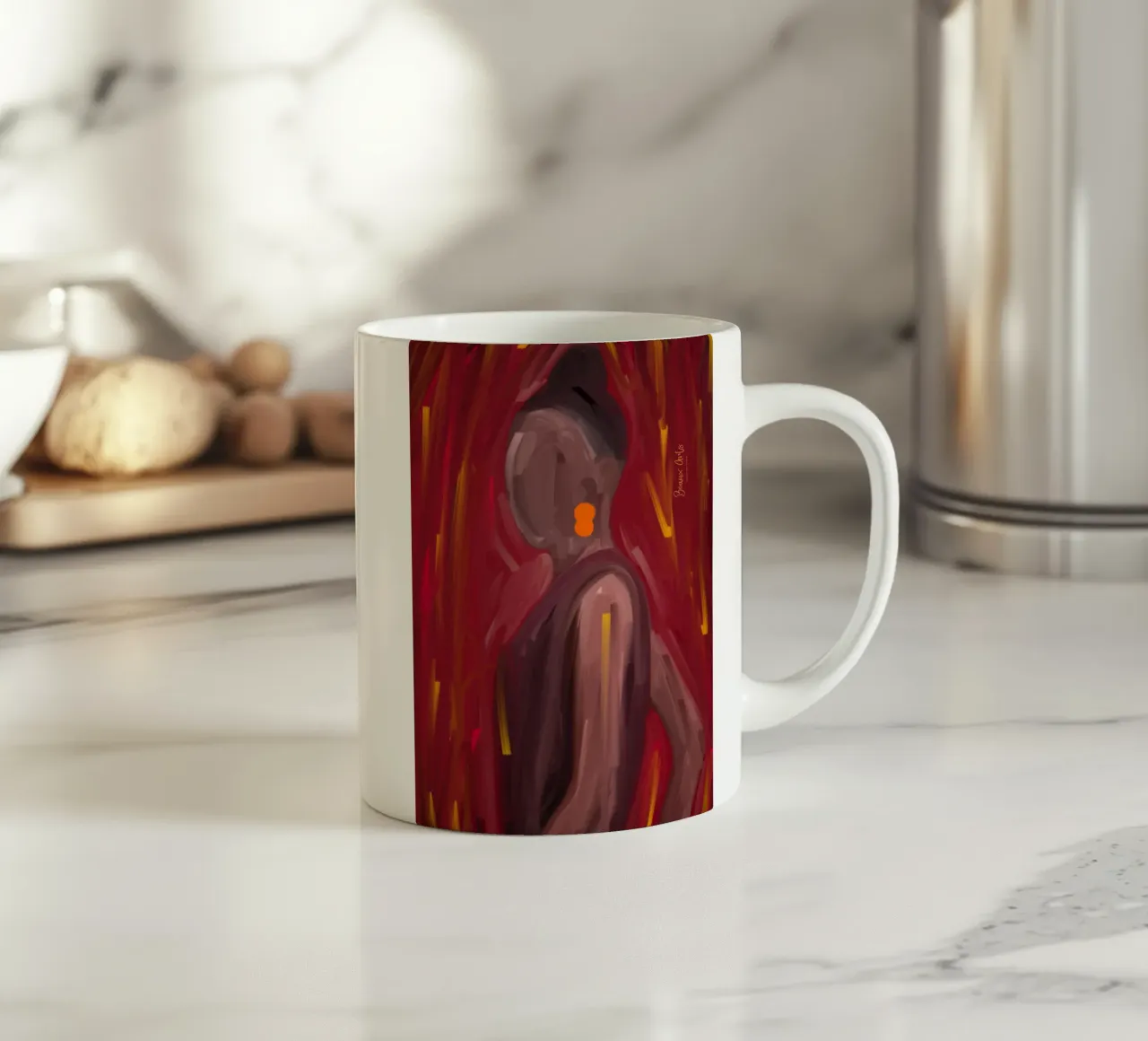 Afro Serena tazza in ceramica da Mathudace Créas