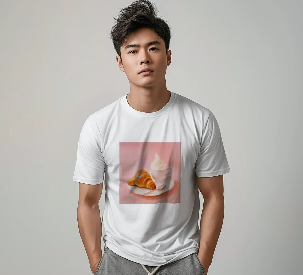 Croissant Pariser in pastello t-shirt da Carinaprint