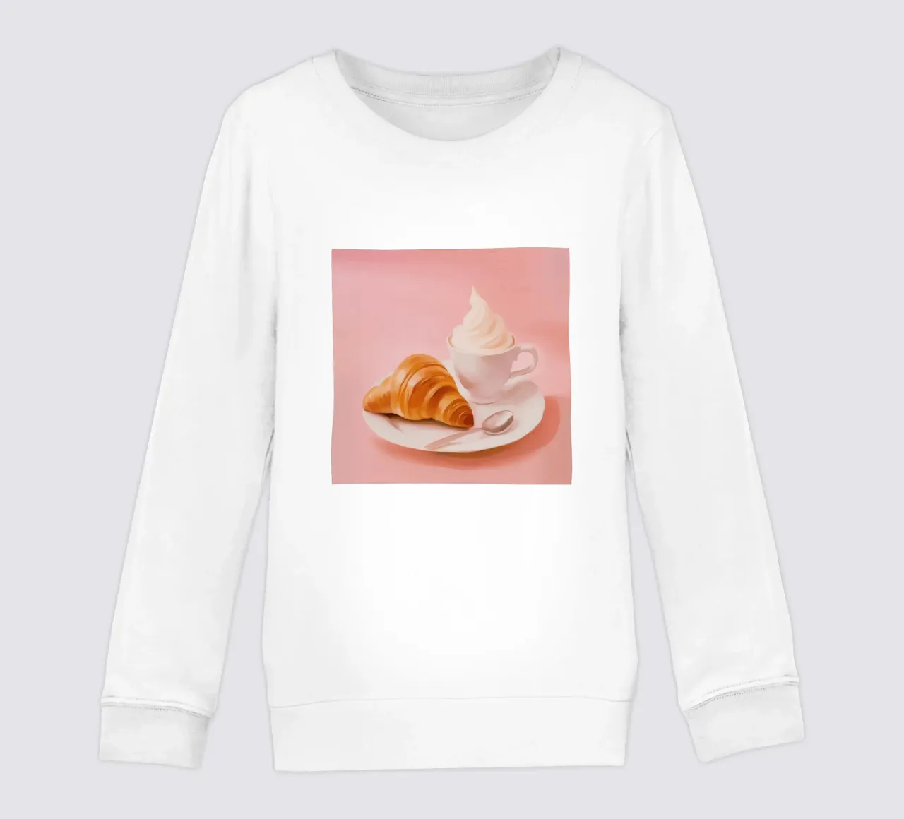 Croissant Pariser in pastello felpa bambino da Carinaprint