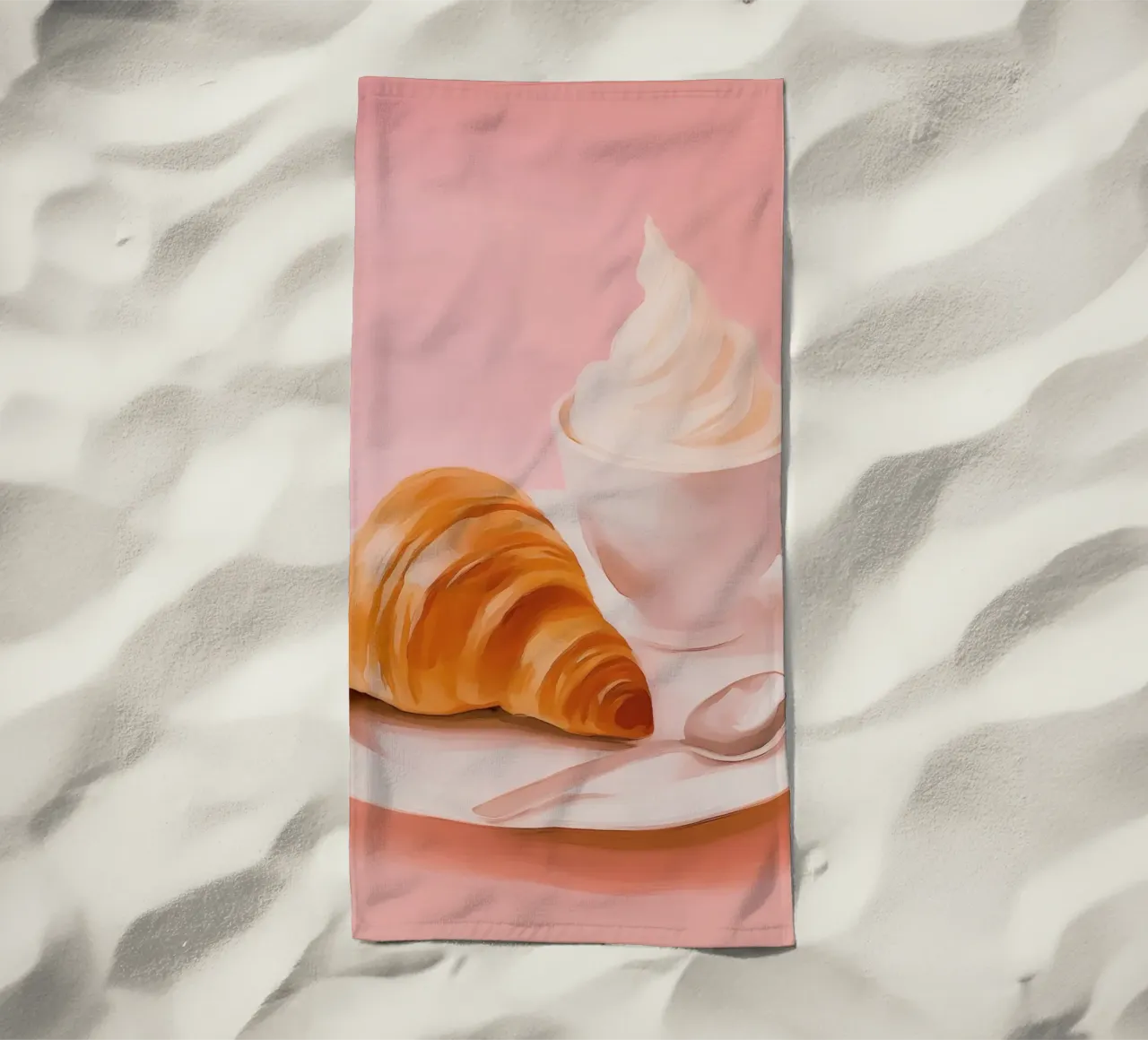 Croissant Pariser in pastello telo mare da Carinaprint