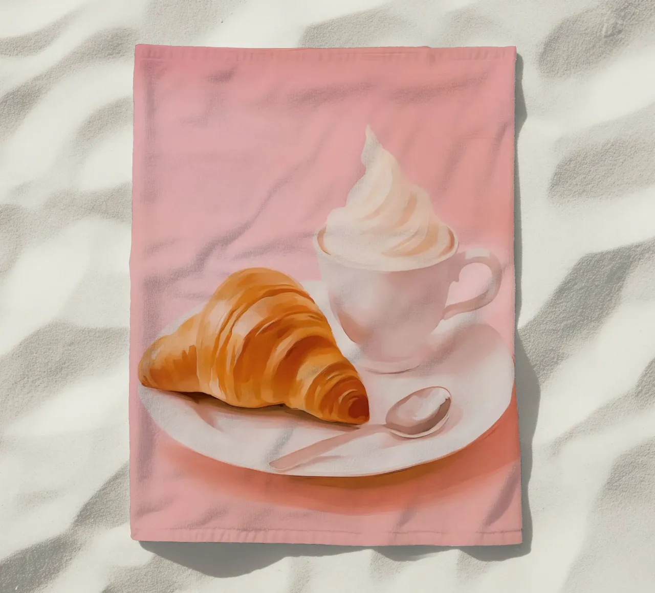Croissant Pariser in pastello telo mare da Carinaprint