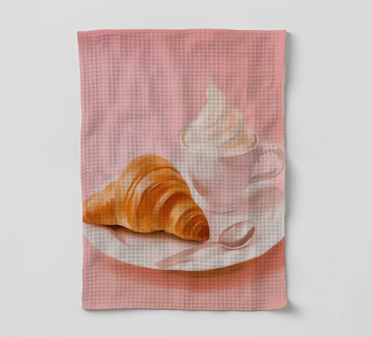 Croissant Pariser in pastello canovaccio da cucina da Carinaprint