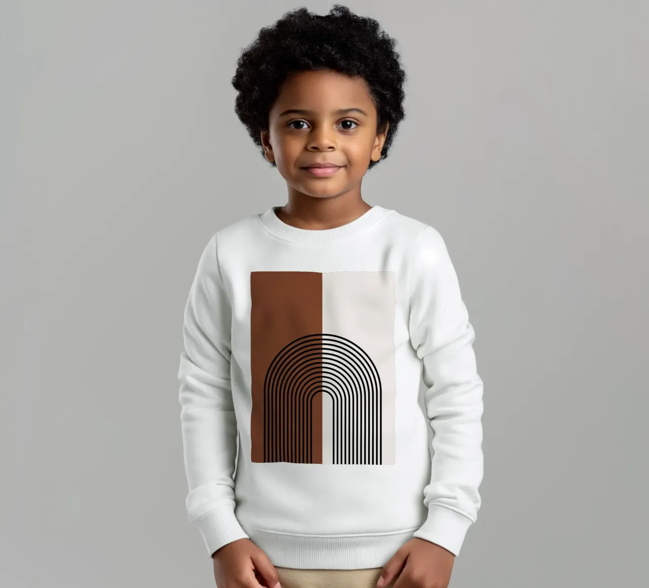 Linee semicircolari Boho - moderne e minimaliste felpa bambino da Whole©