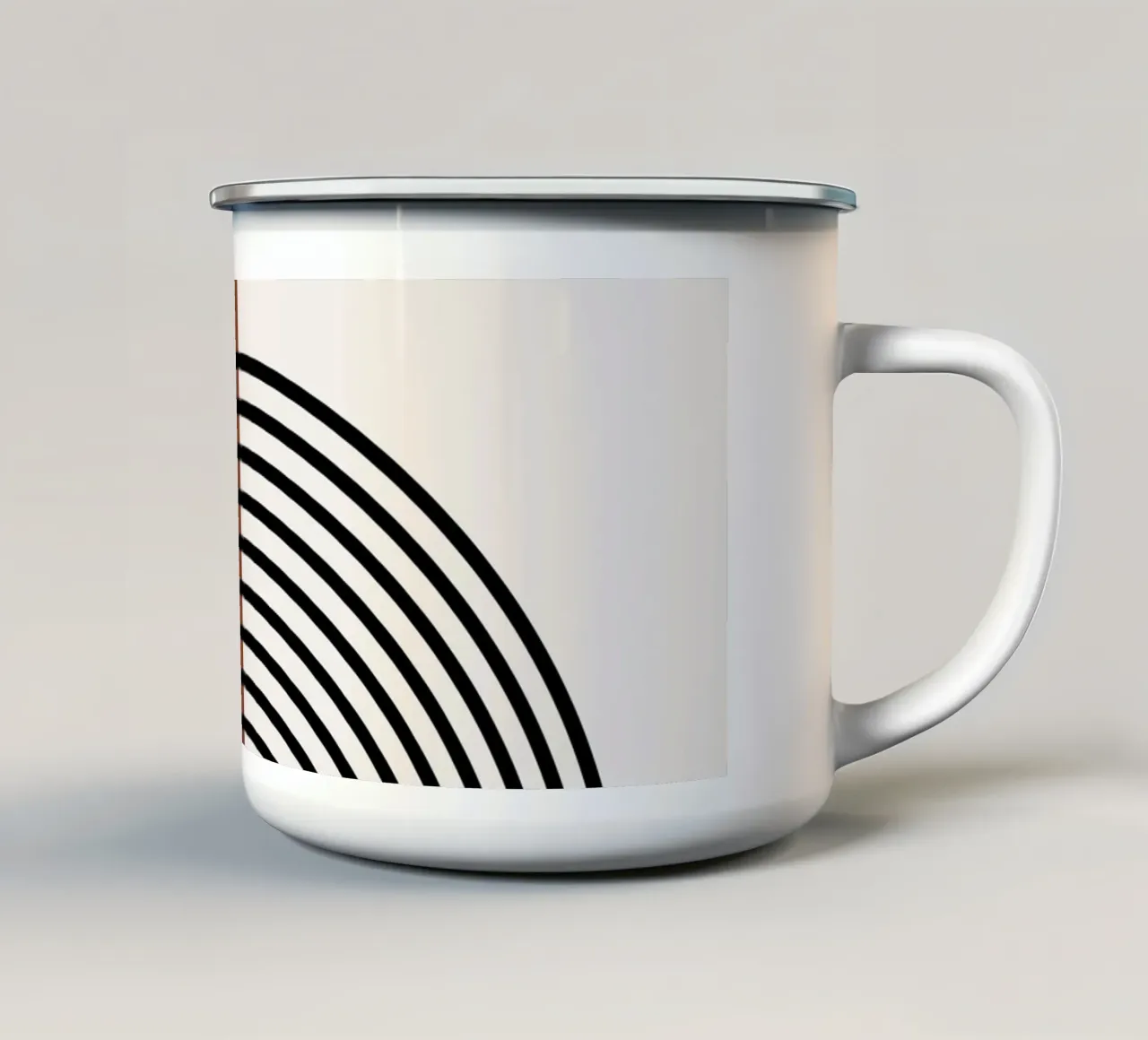 Linee semicircolari Boho - moderne e minimaliste tazza in smalto da Whole©