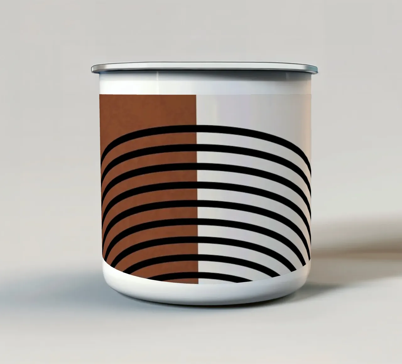 Linee semicircolari Boho - moderne e minimaliste tazza in smalto da Whole©