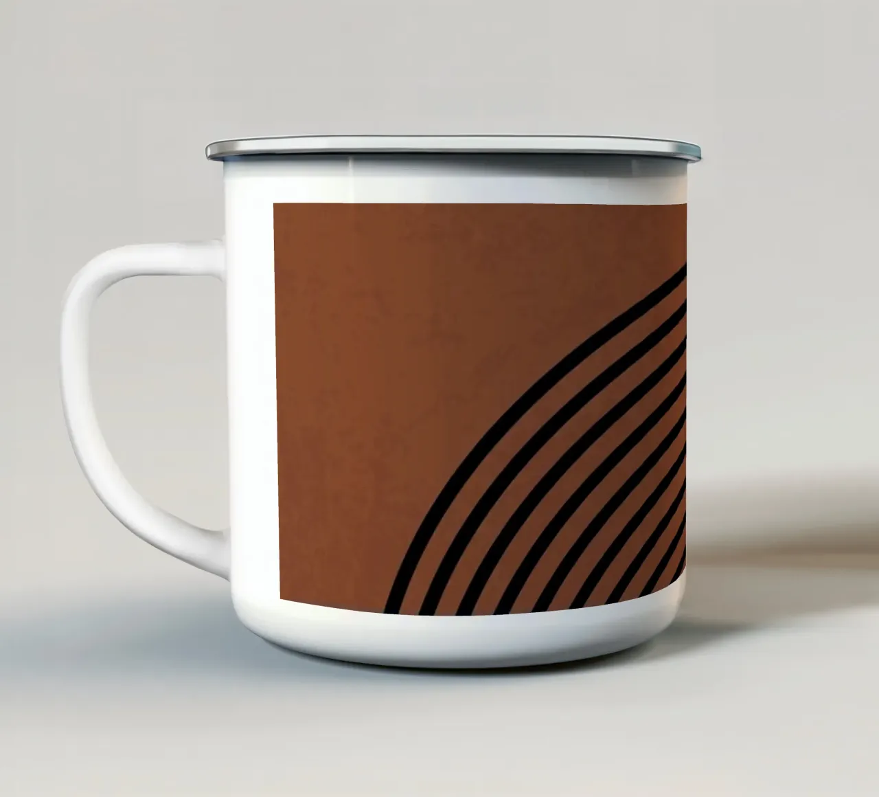 Linee semicircolari Boho - moderne e minimaliste tazza in smalto da Whole©