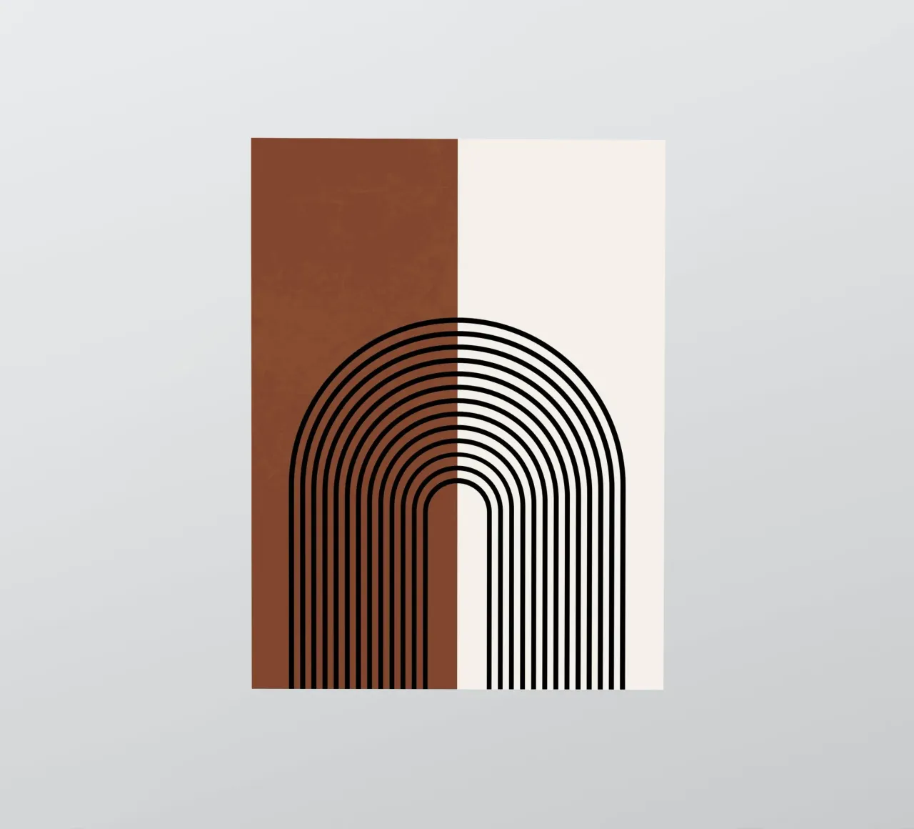 Boho semi-circular lines - modern & minimalist sticker by Whole©
