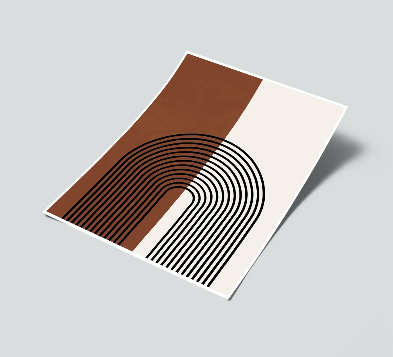 Boho semi-circular lines - modern & minimalist sticker sheet by Whole©