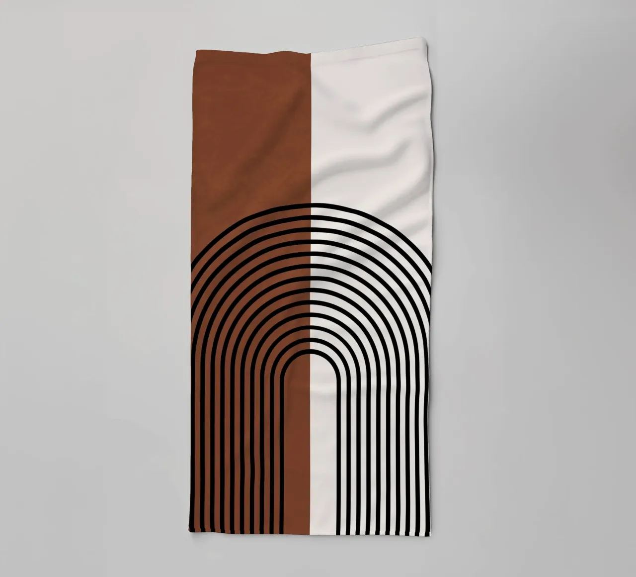 Boho semi-circular lines - modern & minimalist towel by Whole©