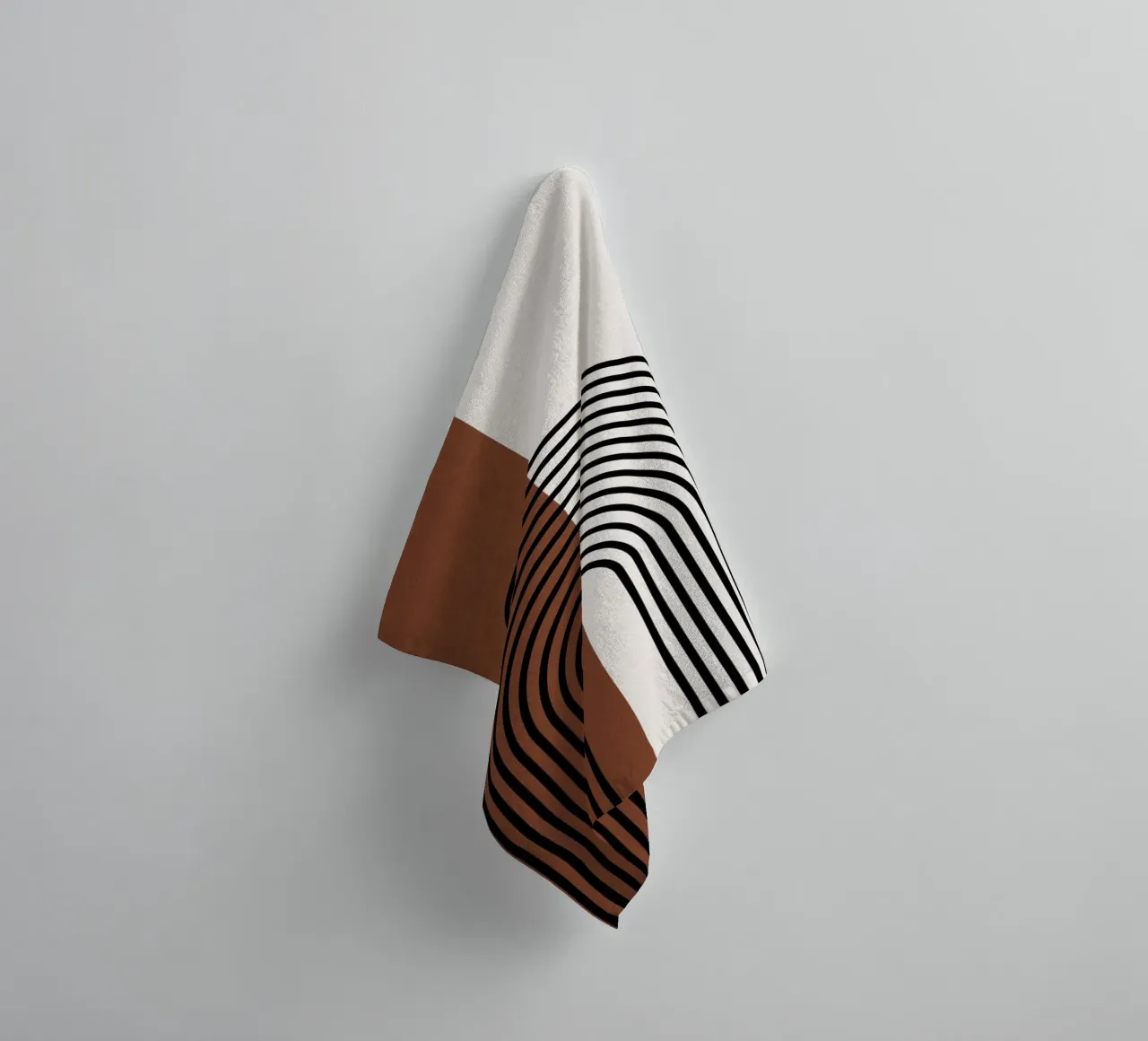 Boho semi-circular lines - modern & minimalist towel by Whole©