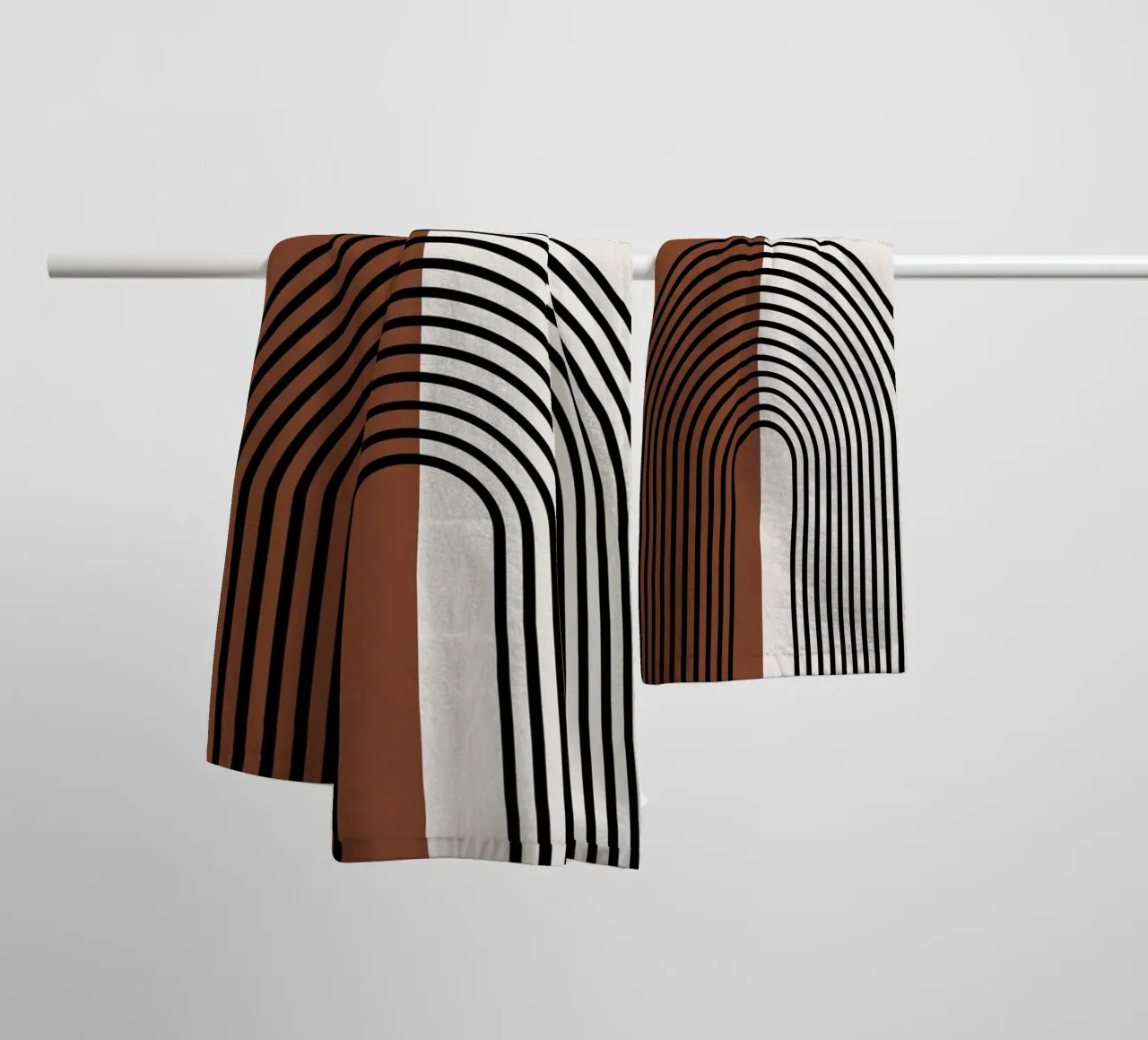 Boho semi-circular lines - modern & minimalist towel by Whole©