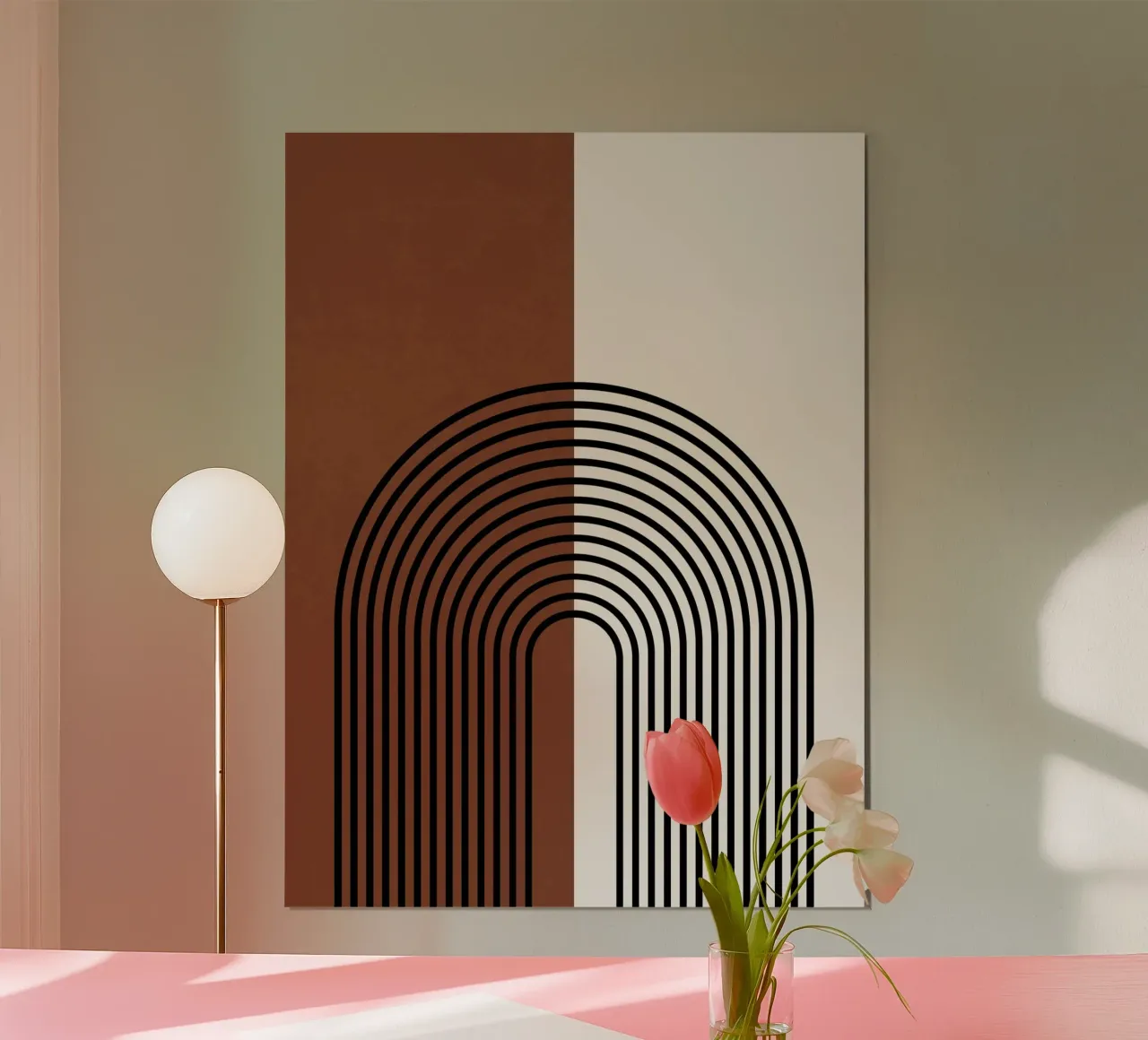 Linee semicircolari Boho - moderne e minimaliste carta hahnemühle da Whole©