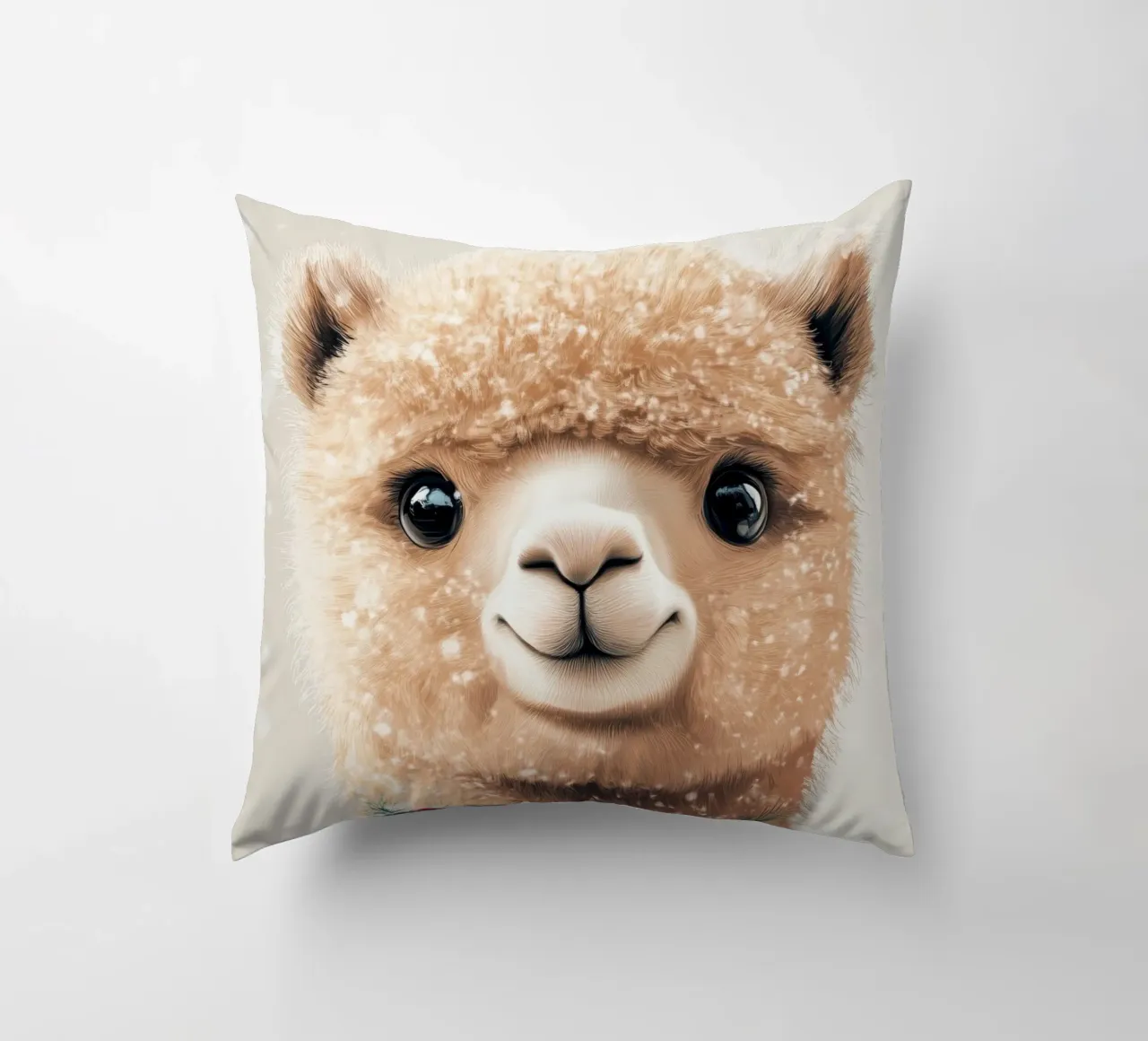 HeldIn #29: Alpaca feiert Weihnachten decorative cushion by farbenhelden