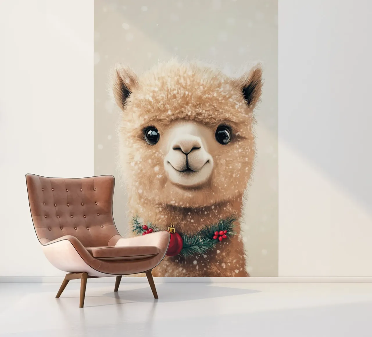 HeldIn #29: Alpaca feiert Weihnachten papel para pared de farbenhelden