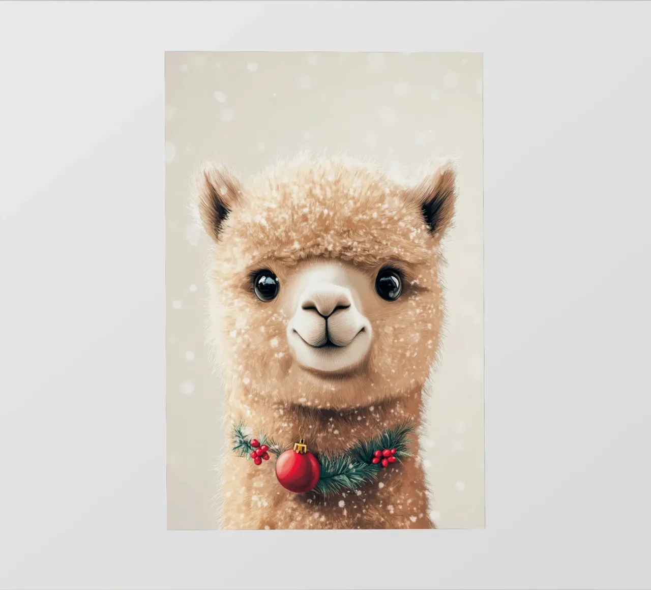 HeldIn #29: Alpaca feiert Weihnachten papel para pared de farbenhelden