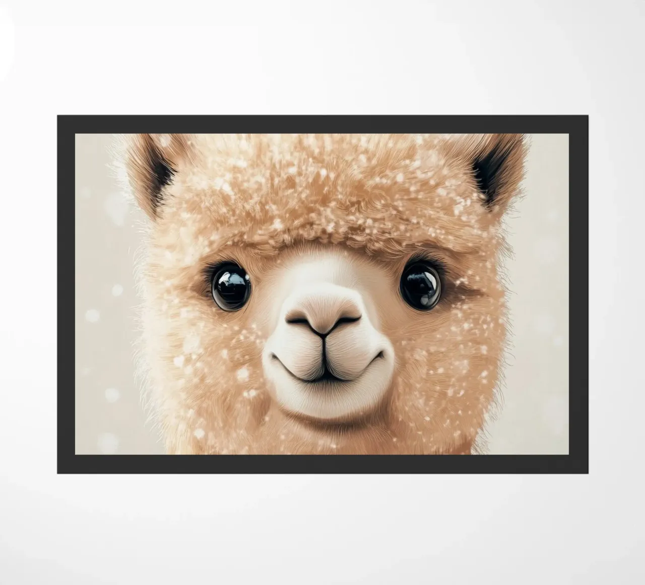 HeldIn #29: Alpaca feiert Weihnachten doormat by farbenhelden