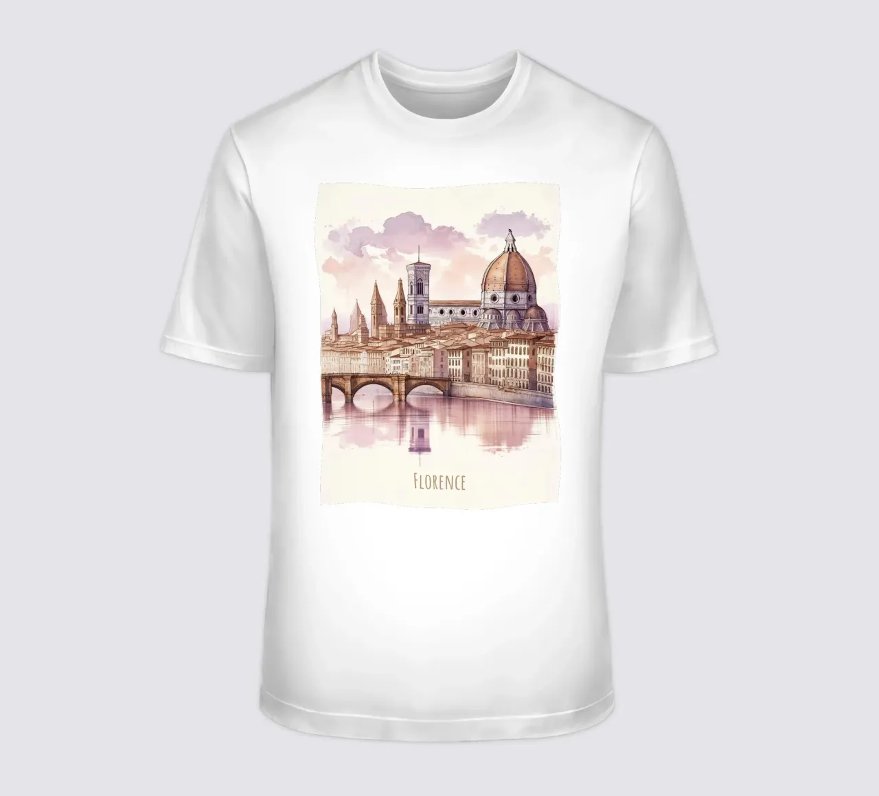 Firenze città punti di riferimento moderni e minimalisti t-shirt da WijdevenDesign