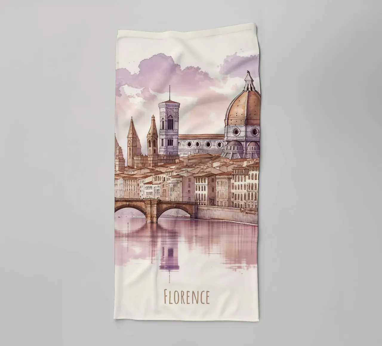 Firenze città punti di riferimento moderni e minimalisti asciugamano da bagno da WijdevenDesign