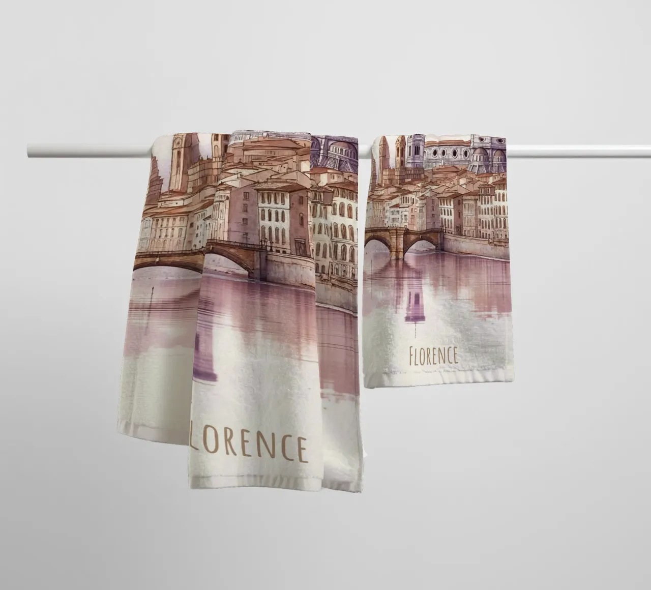 Firenze città punti di riferimento moderni e minimalisti asciugamano da bagno da WijdevenDesign