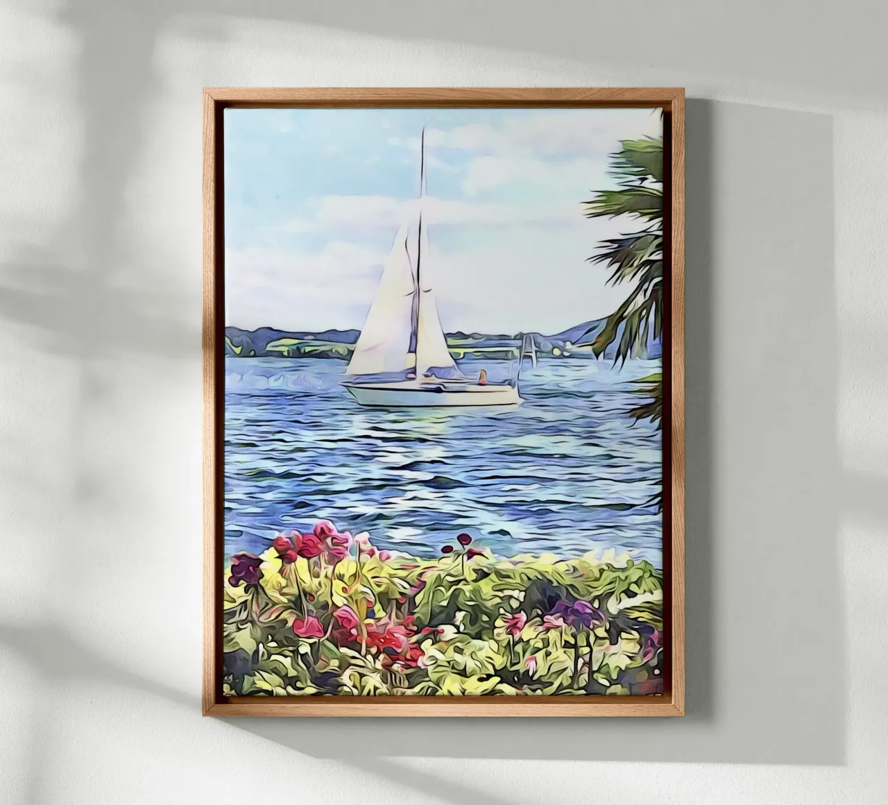 Überlingen aan het Bodenmeer, Motief 6 canvas met Baklijst van ZAMART