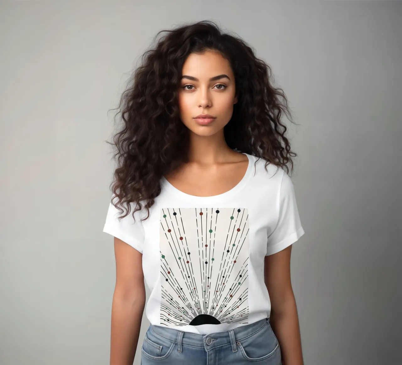 Sunbeams Boho design - minimal & dynamic women's fitted t-shirt by Whole©
