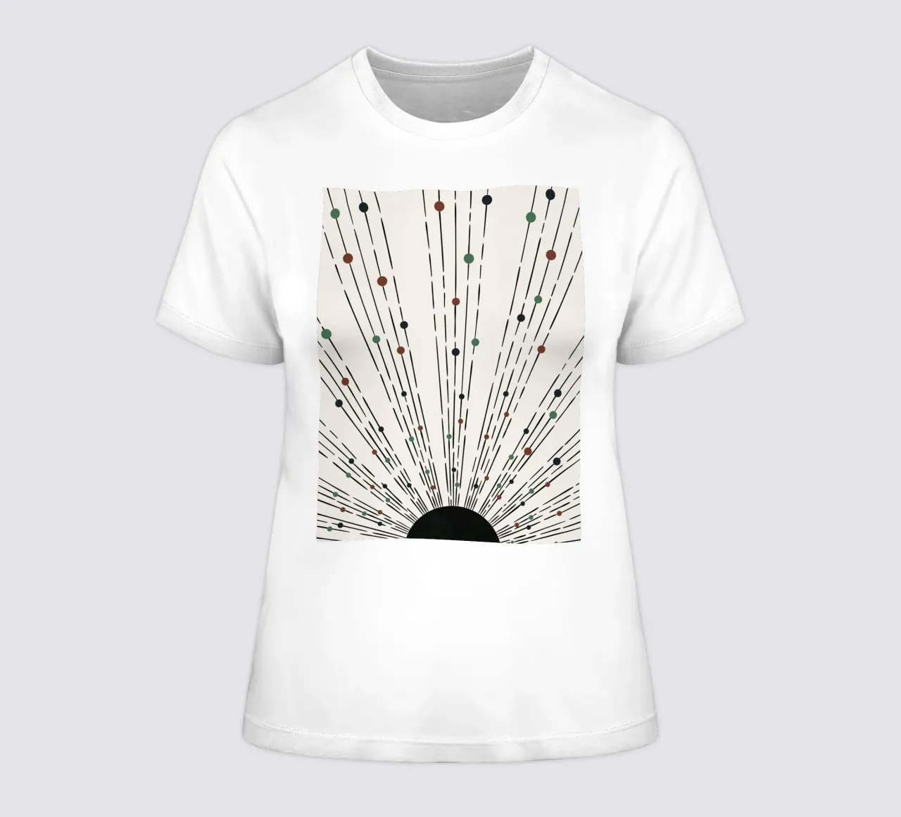 Sunbeams Boho design - minimal & dynamic women's fitted t-shirt by Whole©