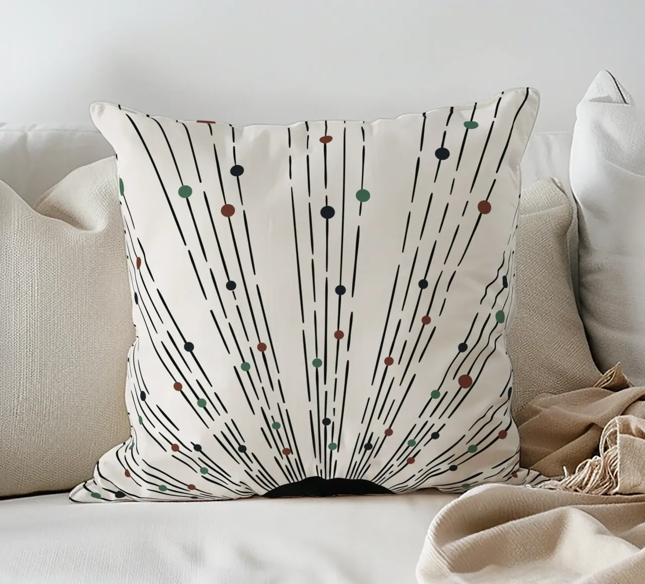 Sunbeams Boho design - minimale e dinamico cuscino da Whole©