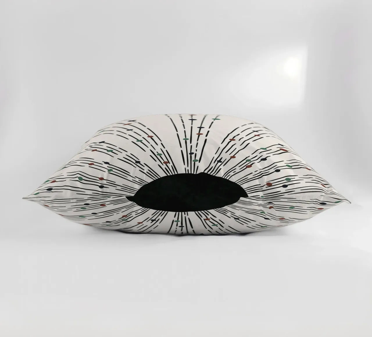 Sonnenstrahlen Boho-Design – Minimal & Dynamisch Kissen von Whole©