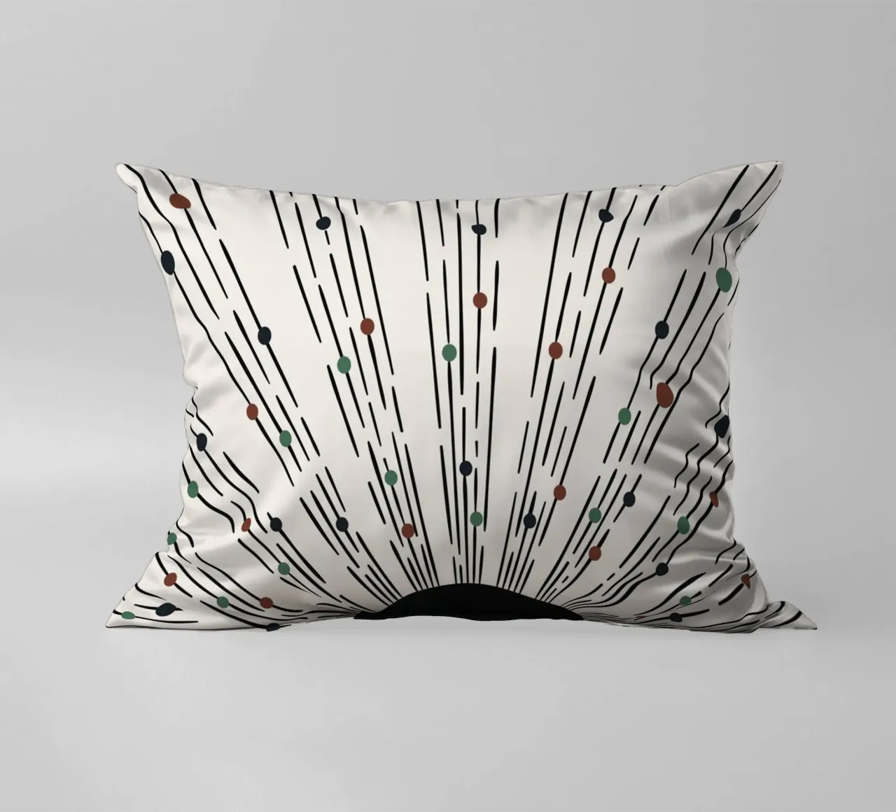 Sonnenstrahlen Boho-Design – Minimal & Dynamisch Kissen von Whole©