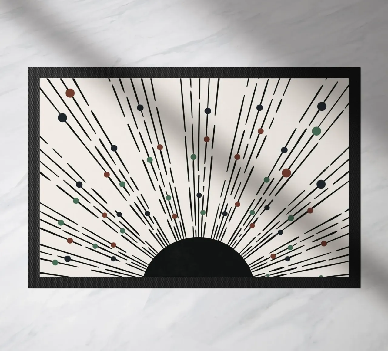 Sunbeams Boho design - minimal & dynamic doormat by Whole©