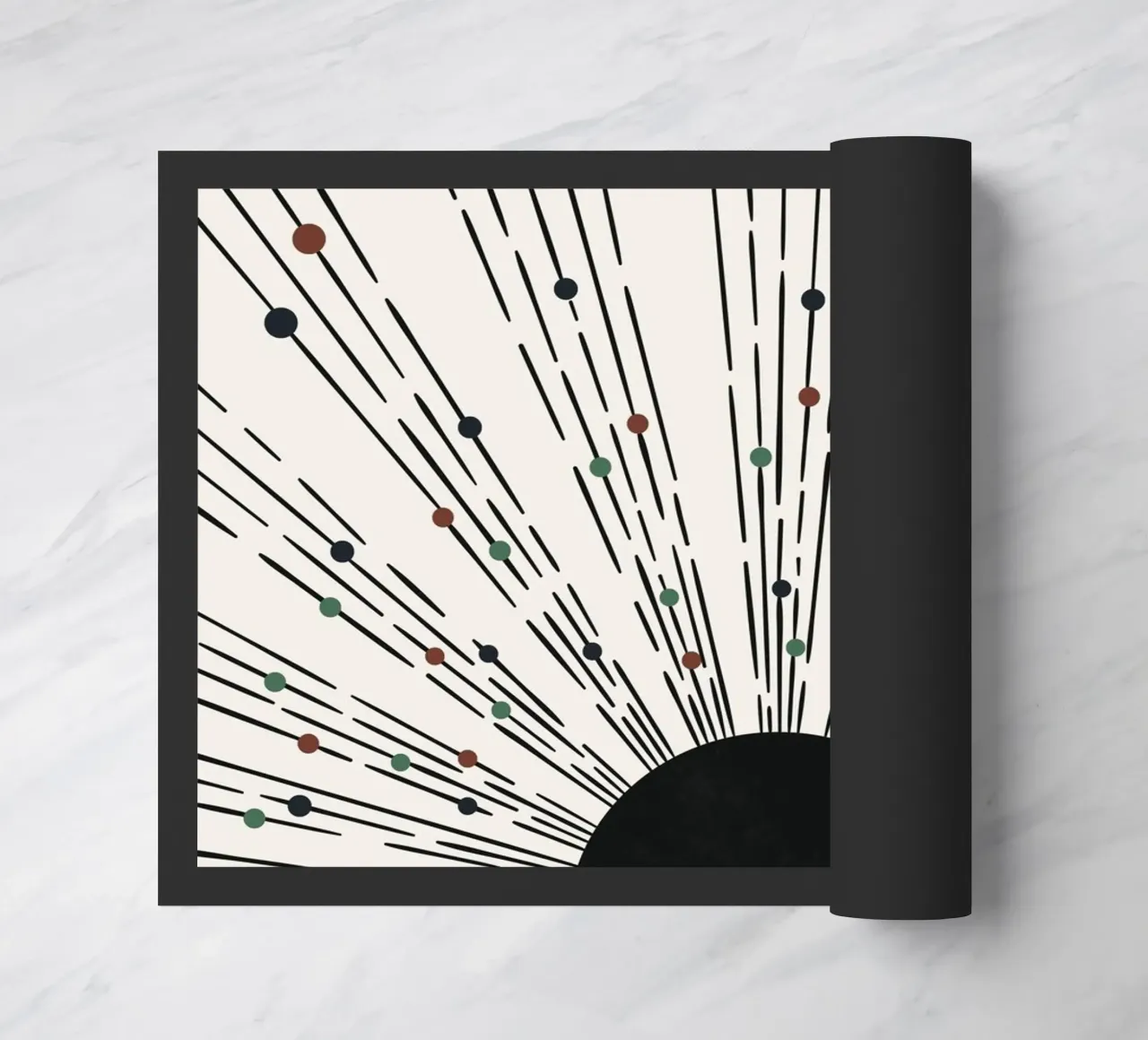 Sunbeams Boho design - minimal & dynamic doormat by Whole©