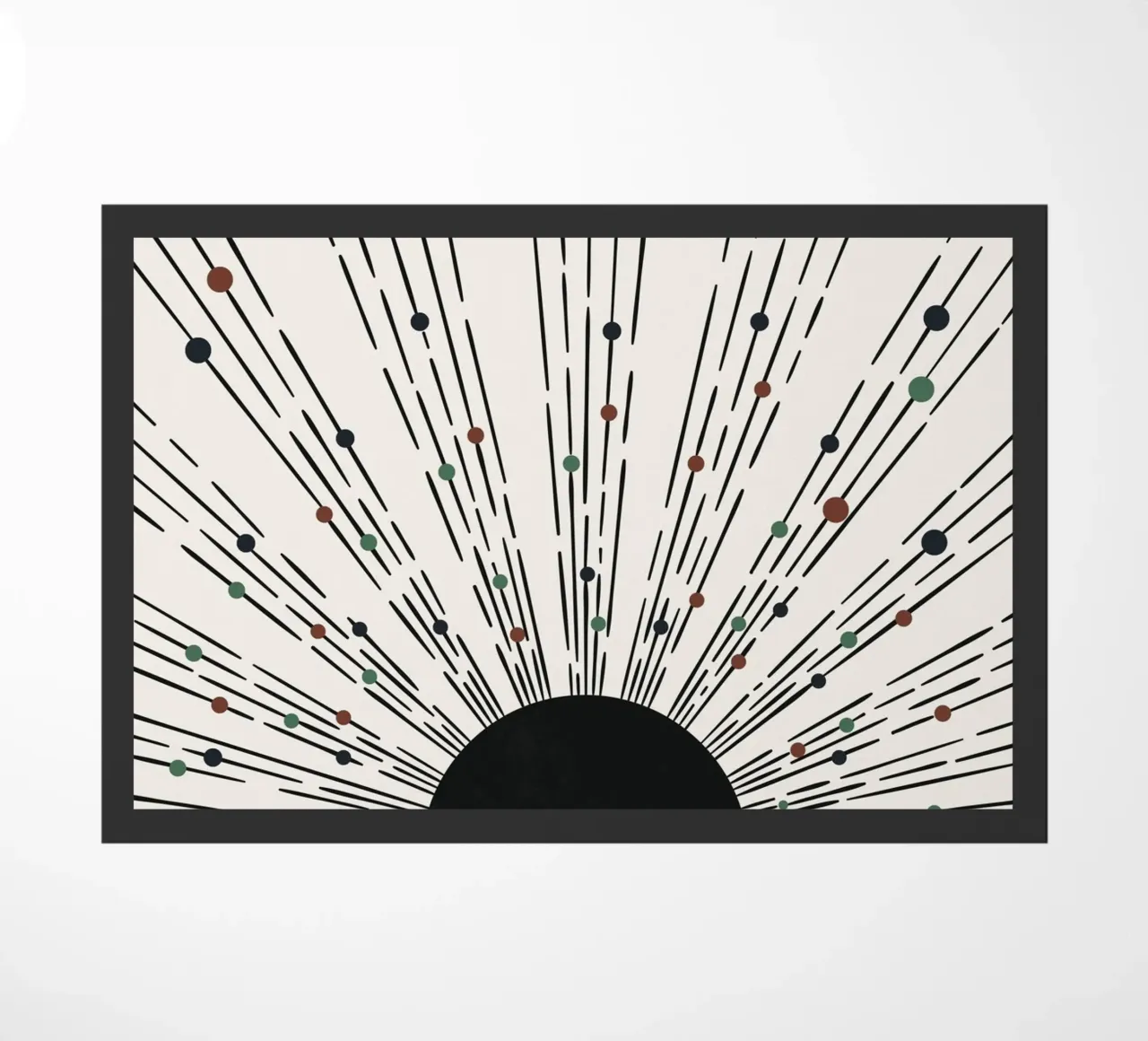 Sunbeams Boho design - minimal & dynamic doormat by Whole©