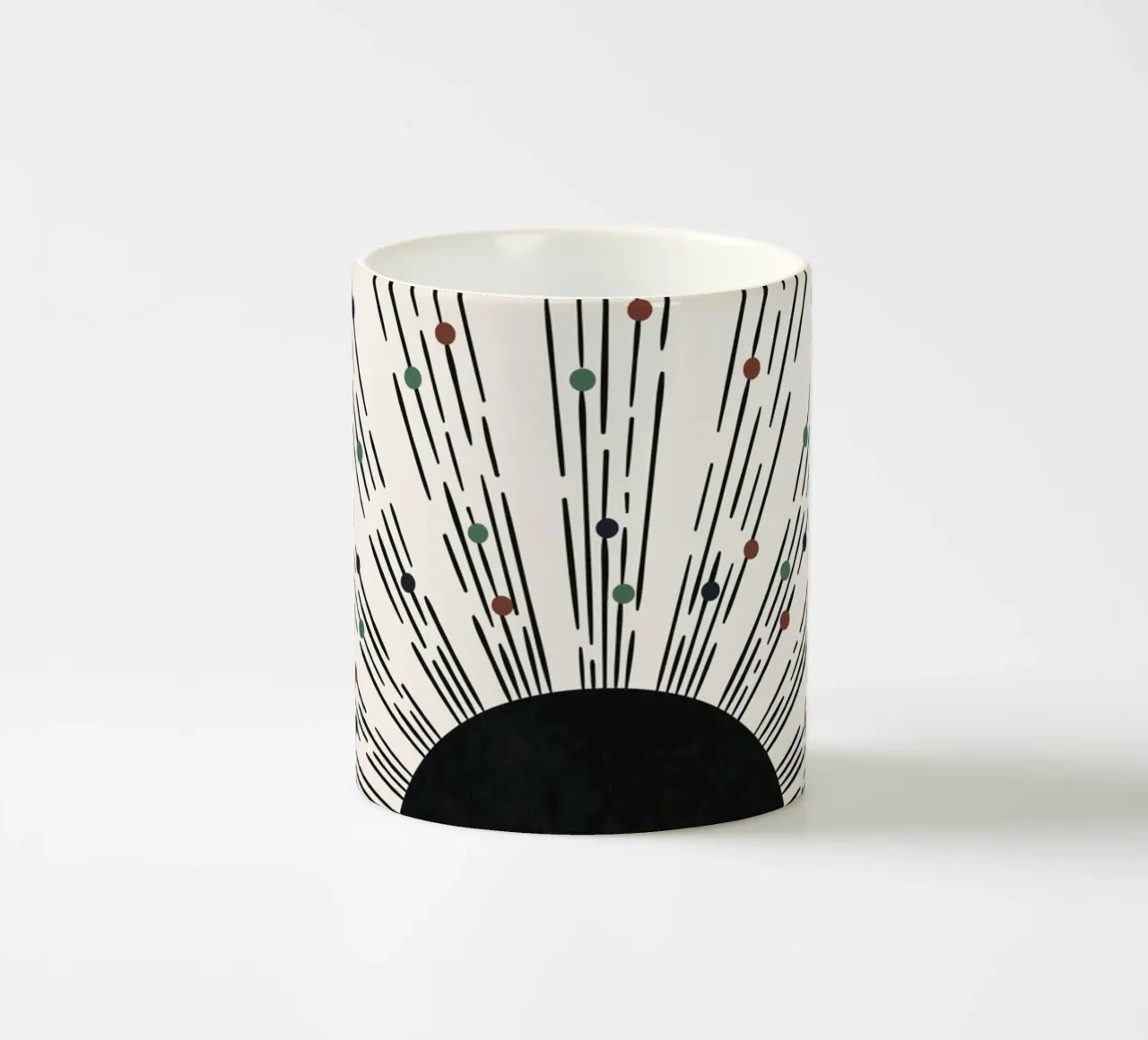 Zonnestralen Boho ontwerp - minimaal & dynamisch keramische mok van Whole©