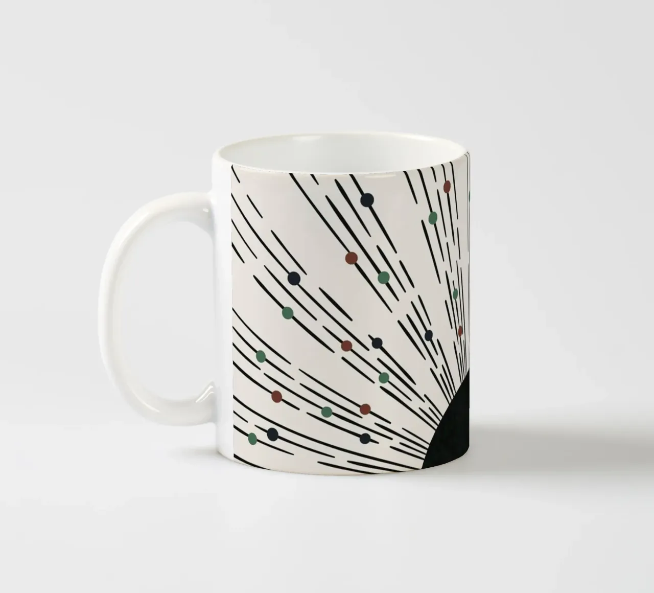 Zonnestralen Boho ontwerp - minimaal & dynamisch keramische mok van Whole©