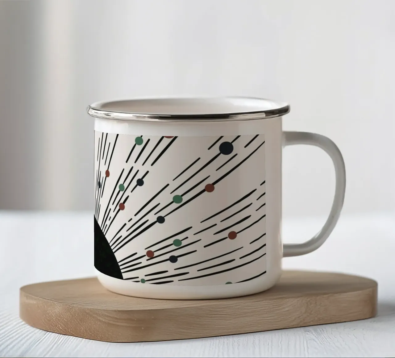 Rayons de soleil Design Boho - Minimal & Dynamique mug en émail de Whole©