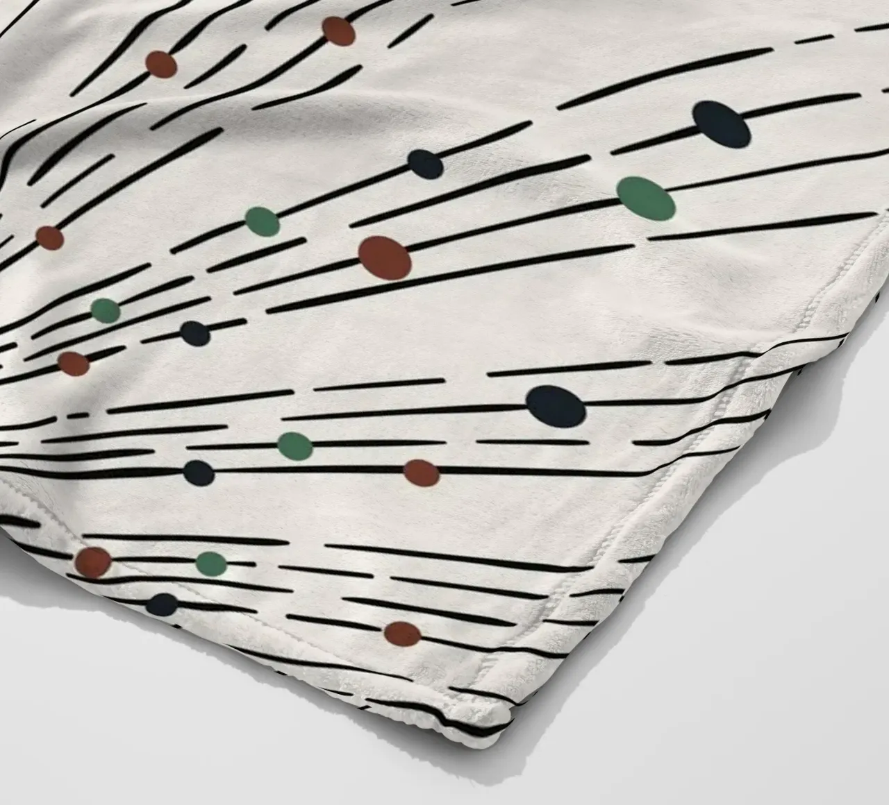 Sunbeams Boho design - minimal & dynamic fleece blanket by Whole©