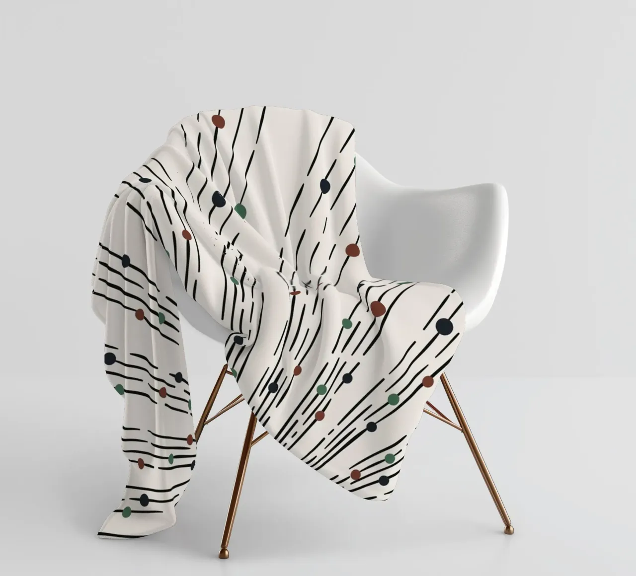 Sunbeams Boho design - minimal & dynamic fleece blanket by Whole©