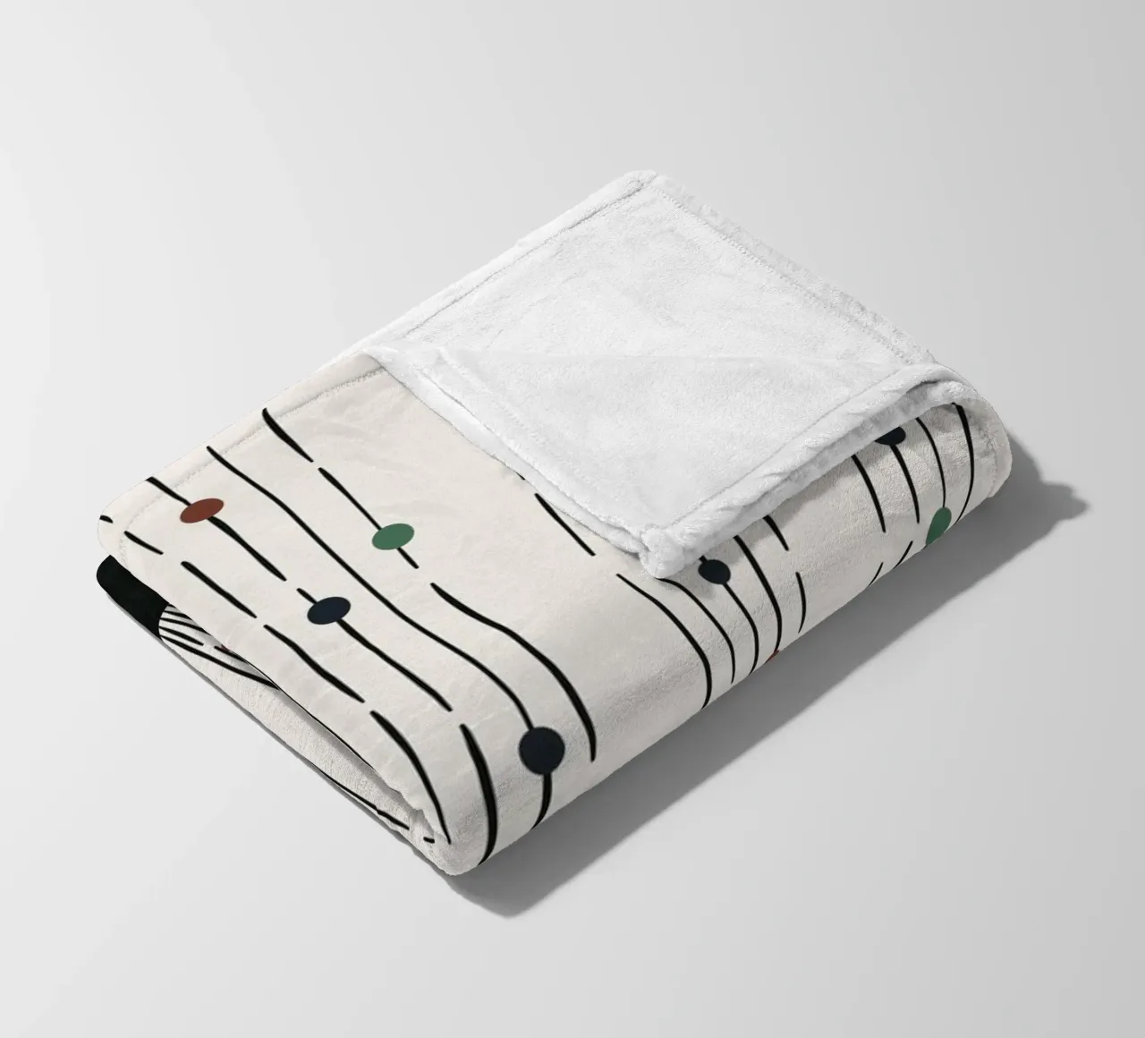 Sunbeams Boho design - minimal & dynamic fleece blanket by Whole©