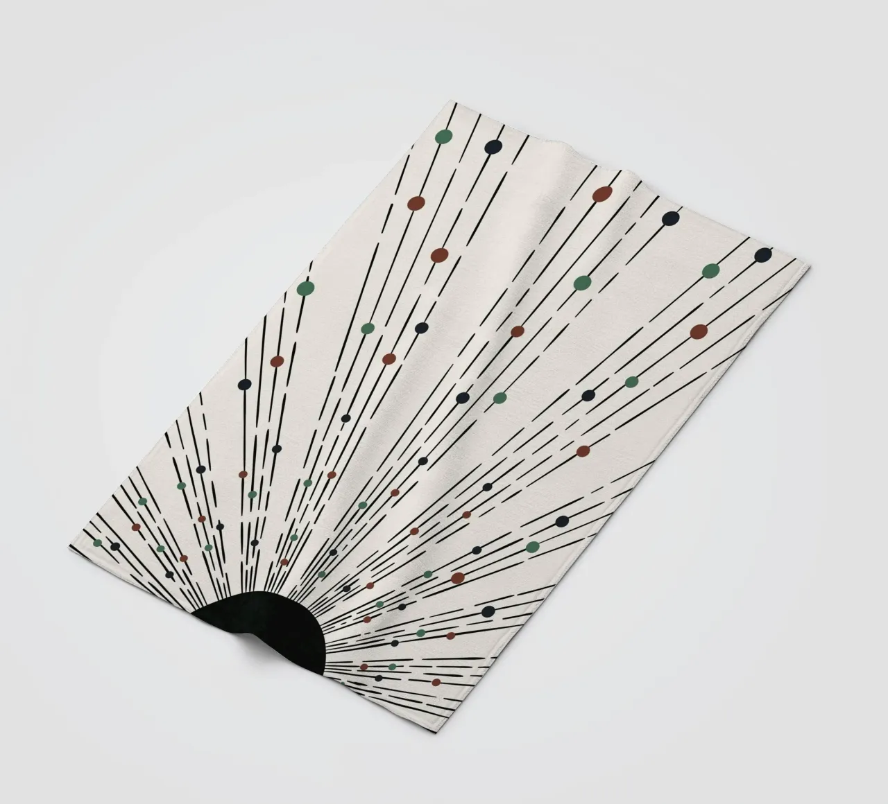 Sunbeams Boho design - minimal & dynamic fleece blanket by Whole©