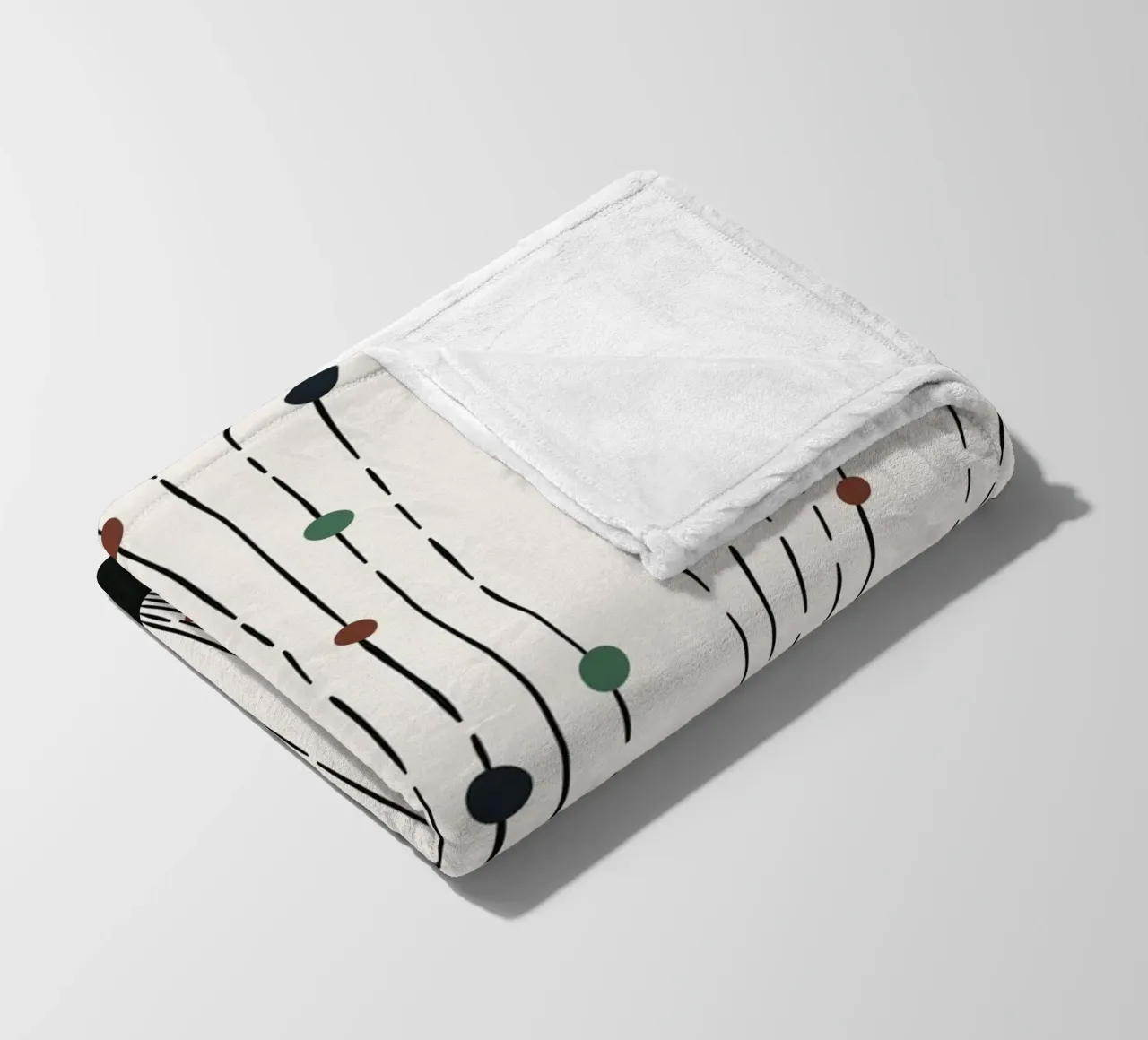 Sunbeams Boho design - minimal & dynamic fleece blanket by Whole©