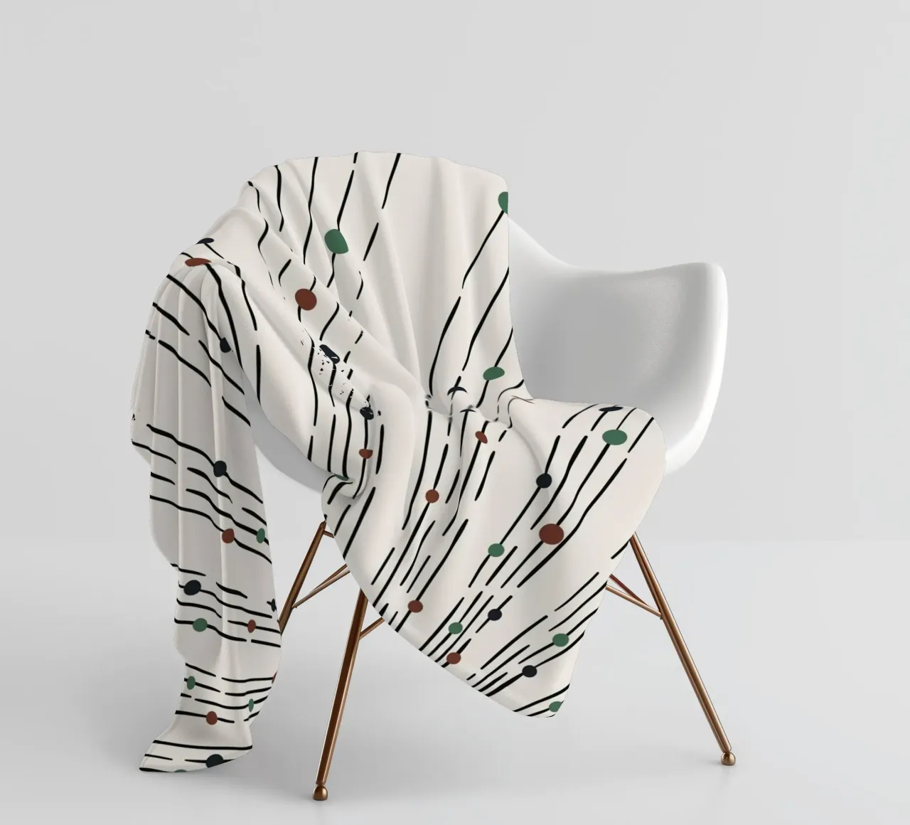 Sunbeams Boho design - minimal & dynamic fleece blanket by Whole©