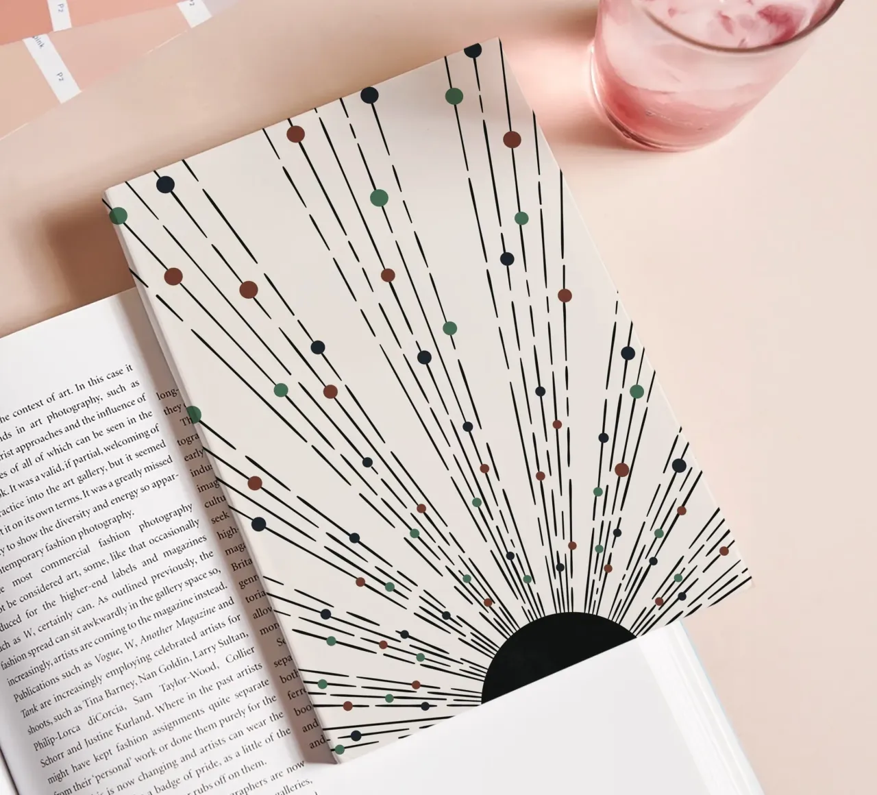 Sunbeams Boho design - minimal & dynamic notebook by Whole©